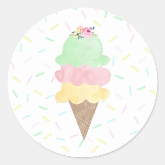 Watercolor Ijsstokjes Stickers (Voorkant)