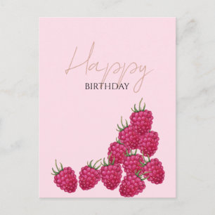 Watercolor Illustratie van Frambozen Briefkaart