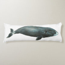 Watercolor illustratie van Groenlandse walvis