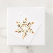 Watercolor Indiase paisley Bedankjes Labels (In situ)