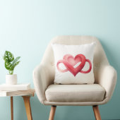 Watercolor Infinity Pink Heart Throw Pillow Kussen (Stoel)