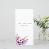 Watercolor Island Romance - Programme de mariage - (Debout devant)
