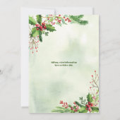 Watercolor Jingle en Mingle Kerstfeest Kaart (Achterkant)