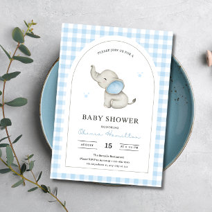 Watercolor Jongens Baby Shower Boog Kaart