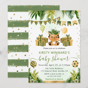 Watercolor Jungle Tijger Baby Shower Kaart