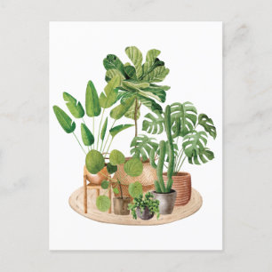 Watercolor Kamerplanten Briefkaart