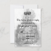 Watercolor Kathedraal RSVP Kaart (Voorkant)