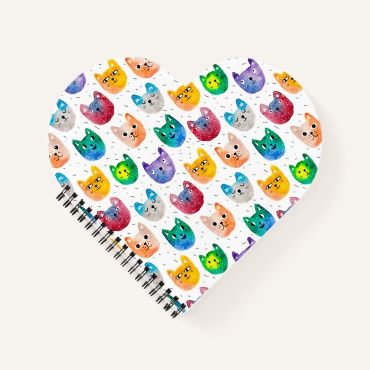 Watercolor katten en vrienden notitieboek (Voorkant)