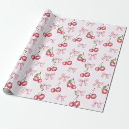 Watercolor Kersen Inpakpapier Kersen Cadeauverpakk