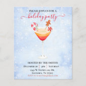 Watercolor Kerst Cocktailparty Budget (Voorkant)