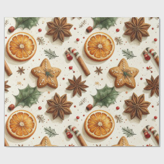 Watercolor Kerst Dennenbomen Naadloos Cadeaupapier