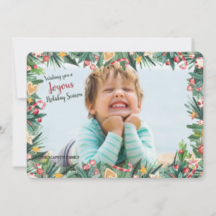 Watercolor Kerst Fotokaart Kaart