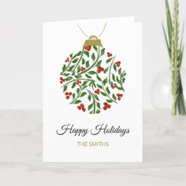 Watercolor Kerst Ornament Kaart