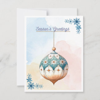 Watercolor kerst ornament seizoen groeten feestdagenkaart