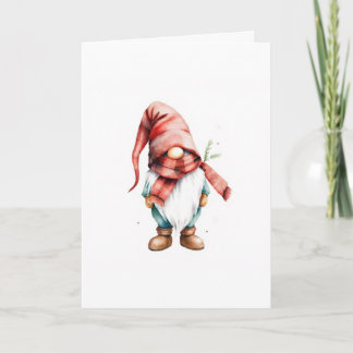 Watercolor Kerstkabouter Kaart