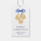 Watercolor Kerstmis of Trouwbellen Cadeaulabel (Voorkant)