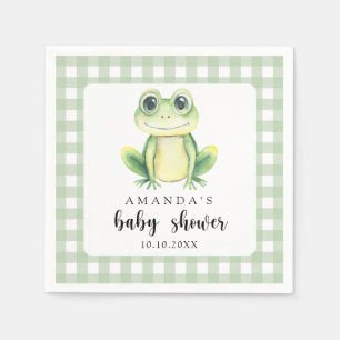 Watercolor Kikker Baby Shower Servet