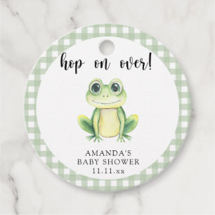 Watercolor kikker babyshower bedankjes labels