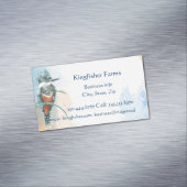 Watercolor Kingfisher Business Logo Carte de visit (In Situ)