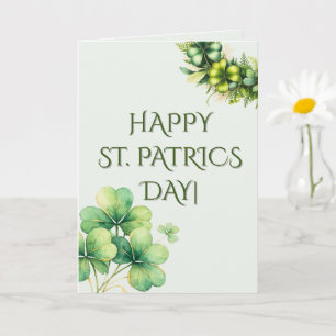 Watercolor Klaver St. Patrick's Dag Kaart