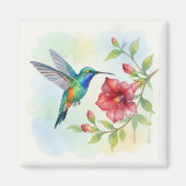 Watercolor Kleine Kolibrie Magneet (Voorkant)