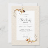 watercolor koi fish invitation à la fête d'anniver (Devant)