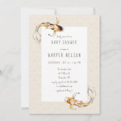 watercolor koi poisson baby shower invitation (Devant)