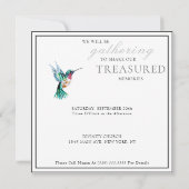 Watercolor Kolibris Levensviering Kaart (Achterkant)