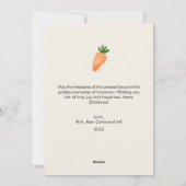 Watercolor Konijn Boom Huisdierliefhebber Kerst Pl Feestdagenkaart (Achterkant)