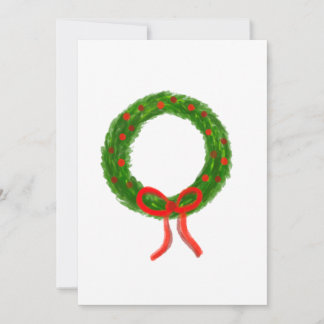 Watercolor Krans Kerstkaart