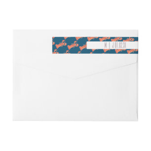 Watercolor Kreeft Zeevruchten Strand Bruiloft Logo