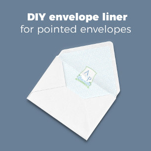 Watercolor Kuif Budget Bruiloft A7 Envelop Voering Notitieblok