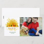 Watercolor Kunst Kerstmis Dorp Fotokaart Feestdagenkaart (Voorkant / Achterkant)