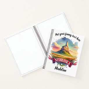 Watercolor kunst van Nebraska's landschap Notitieboek