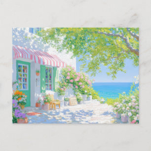 Watercolor Kustkunst Ansichtkaart Briefkaart