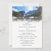 Watercolor Lakeside Mountain Wedding Invitations (Devant)