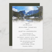 Watercolor Lakeside Mountain Wedding Invitations (Devant / Derrière)