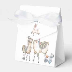 Watercolor Lama thema Baby Shower Bedankdoosjes