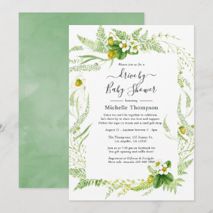 Watercolor Landelijk Groene Drive By Shower Kaart
