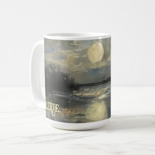 Watercolor Landscape Custom Name Mug (Devant gauche)