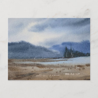 Watercolor Landscape Painting  Briefkaart