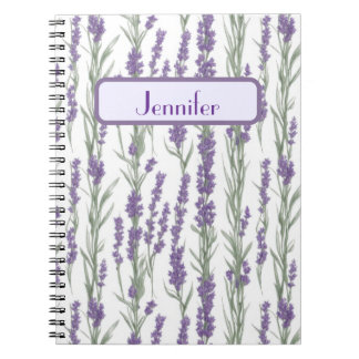 Watercolor Lavendelbloemen Persoonlijk Notitieboek