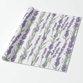 Watercolor Lavender Flowers Cadeaupapier