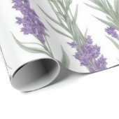 Watercolor Lavender Flowers Cadeaupapier (Rol Hoek)