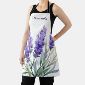 Watercolor Lavender Flowers Schort (Insitu)