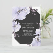 Watercolor Lavender Orchids Wedding Invitation  (Debout devant)