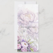 Watercolor Lavender Peony Wedding Programme (Dos)