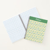 Watercolor Lemon Citrus Custom Name Journal (Intérieur)
