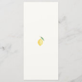 Watercolor Lemon Foliage Elegant Wedding Menu (Dos)