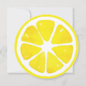 Watercolor Lemon Slice et Motif Invitation (Devant)